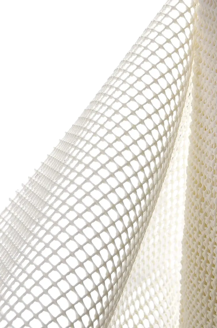4' x 6' Ivory Striped Weave Non Slip Rug Pad