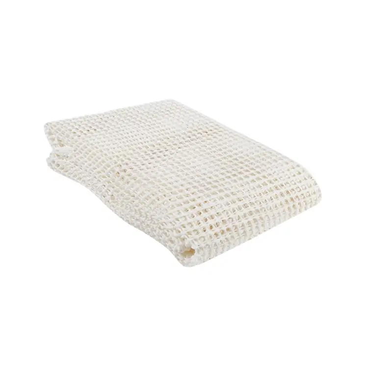 4' x 6' Ivory Striped Weave Non Slip Rug Pad