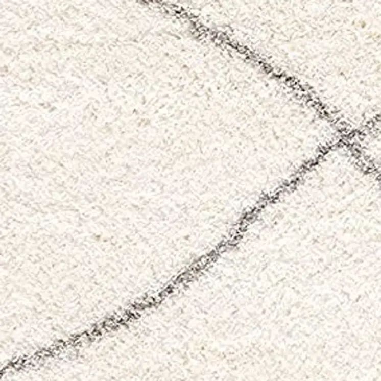 8' X 11' Ivory Modern Uneven Lattice Area Rug