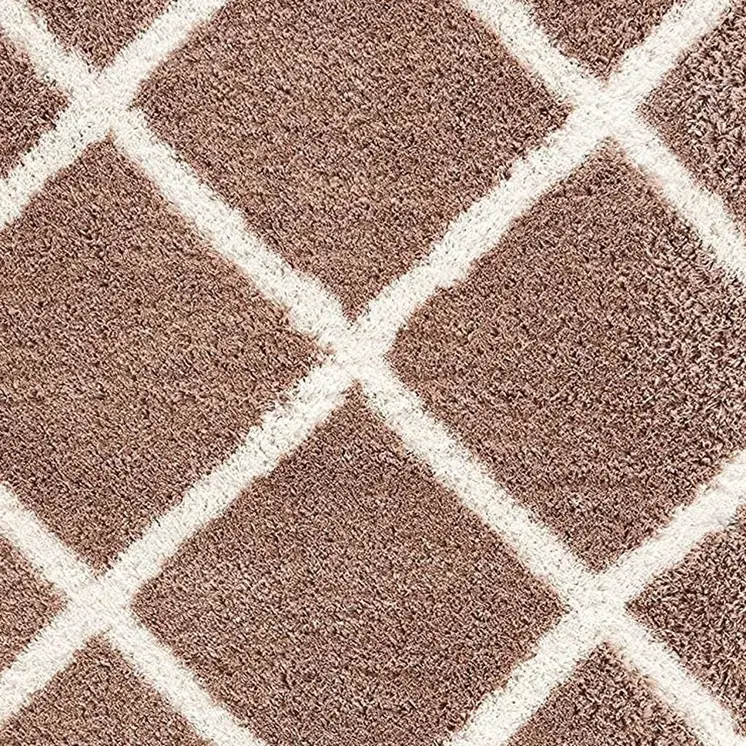 4' X 6' Beige Geometric Area Rug