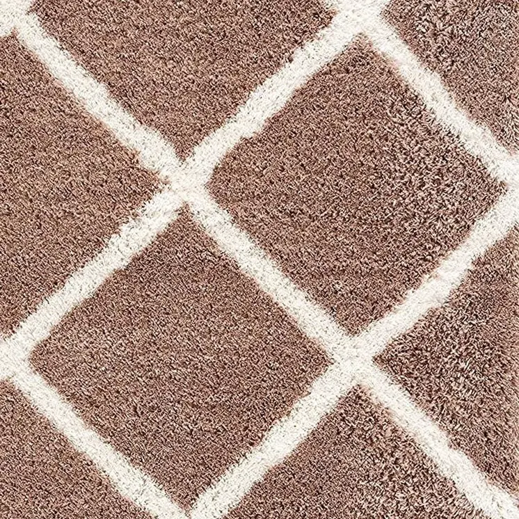 7' X 9' Beige Geometric Area Rug