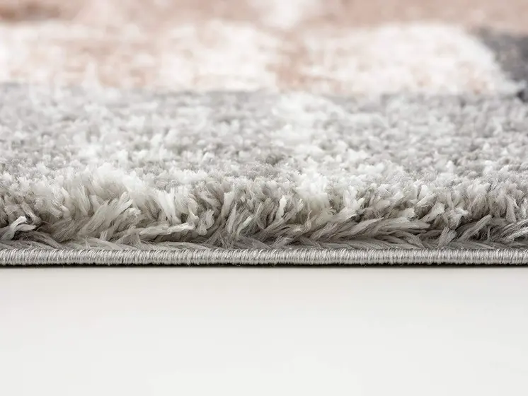 4' X 6' Beige Modern Blocks Area Rug