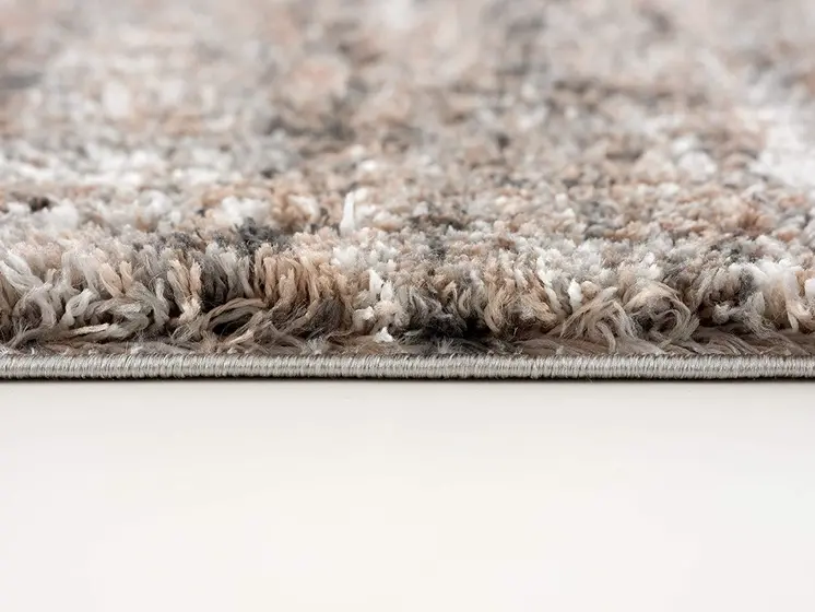 5' X 8' Ivory And Brown Retro Mod Area Rug