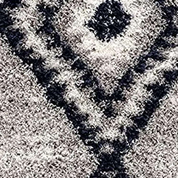 7' X 9' Gray And Navy Boho Chic Area Rug