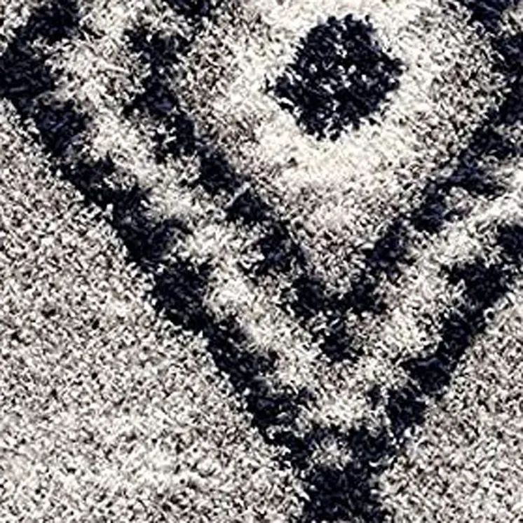 8' X 11' Gray And Navy Boho Chic Area Rug