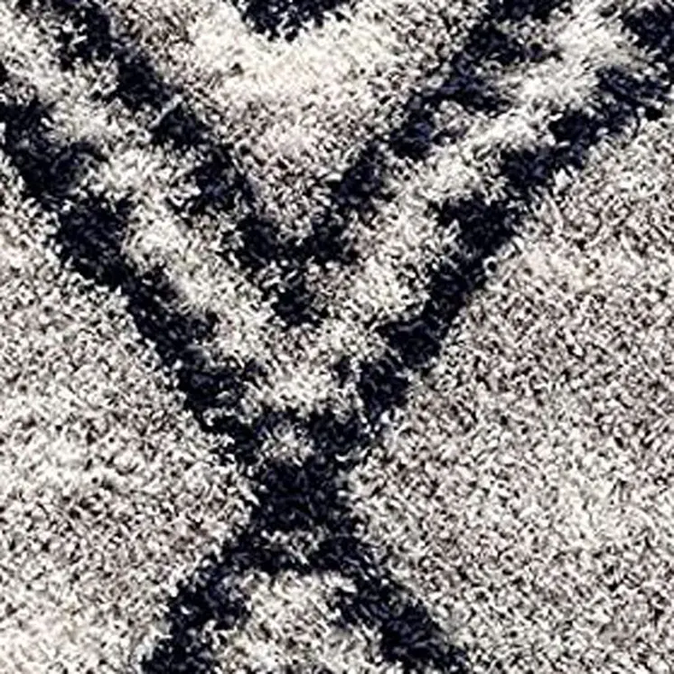8' X 11' Gray And Navy Boho Chic Area Rug