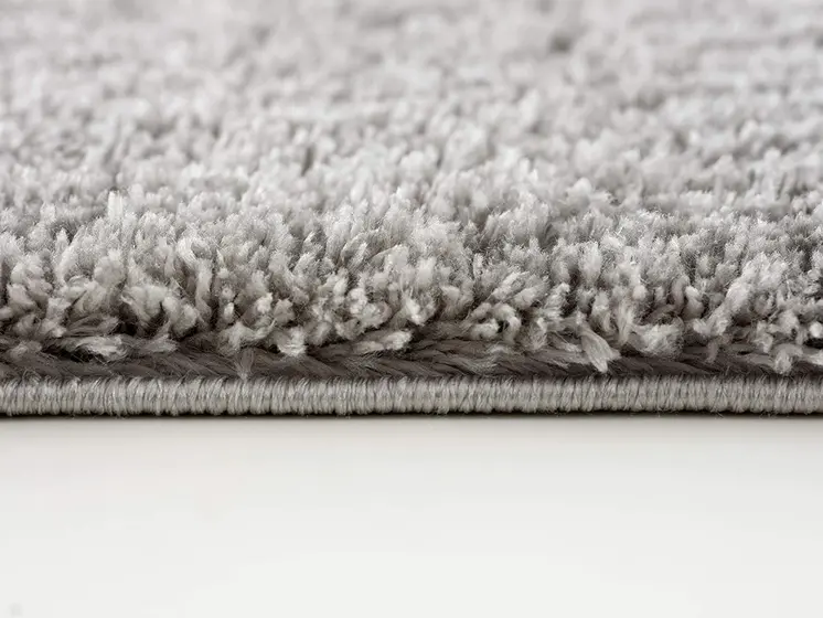 4' X 6' Gray Modern Solid Shag Area Rug