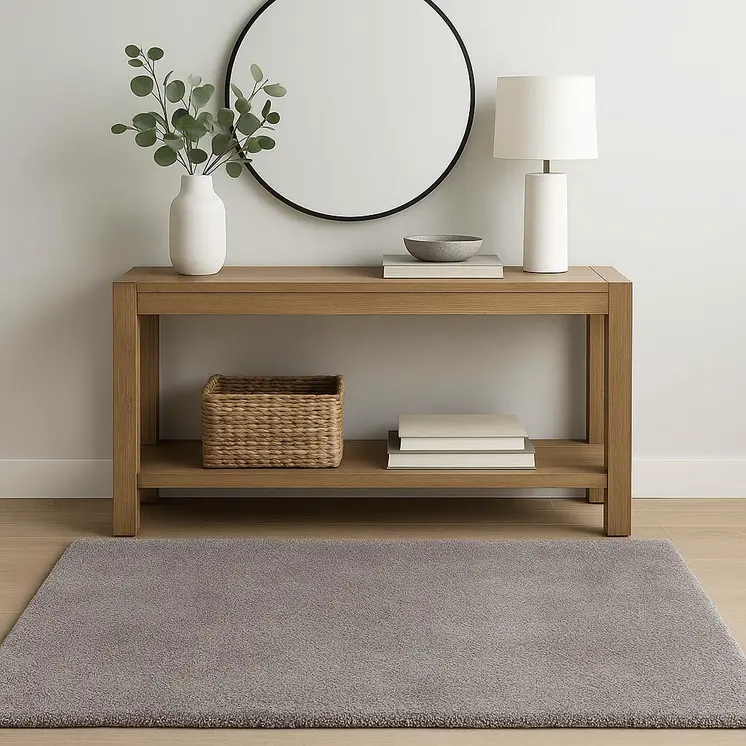 4' X 6' Ivory Modern Solid Shag Area Rug