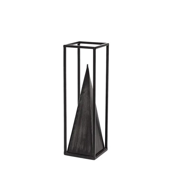 13" Black Metal Tabletop Sculpture