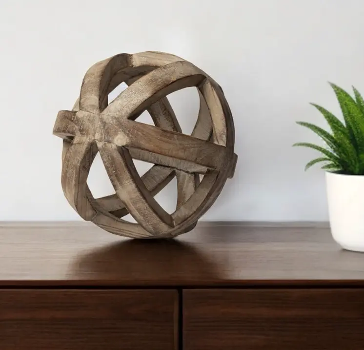 8" Brown Polyresin Tabletop Sculpture