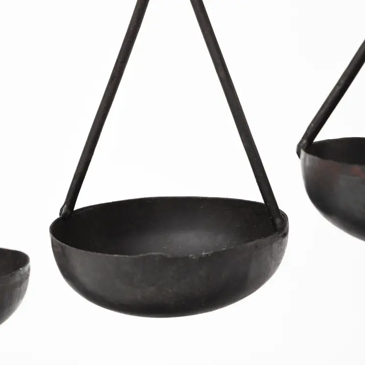 19" Charcoal Metal Vintage Spice Rack Tabletop Sculpture