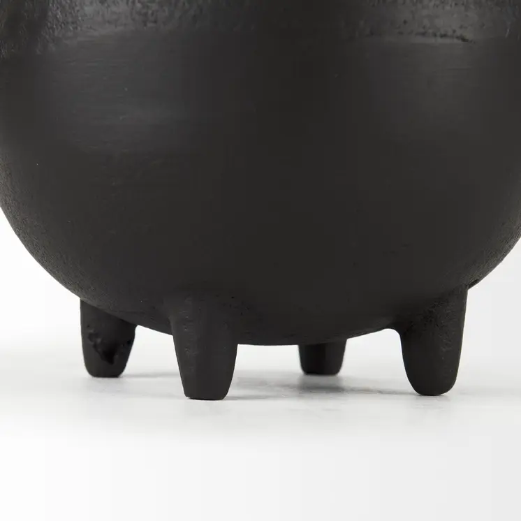 8" Black Two Handle Ceramic Jug Vase
