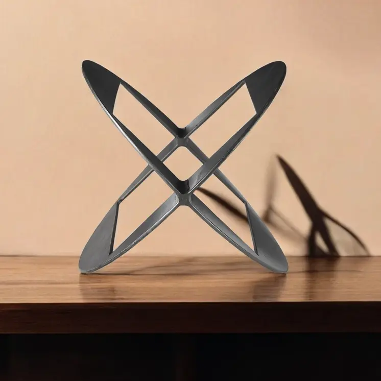 10" Black Polyresin Tabletop Sculpture