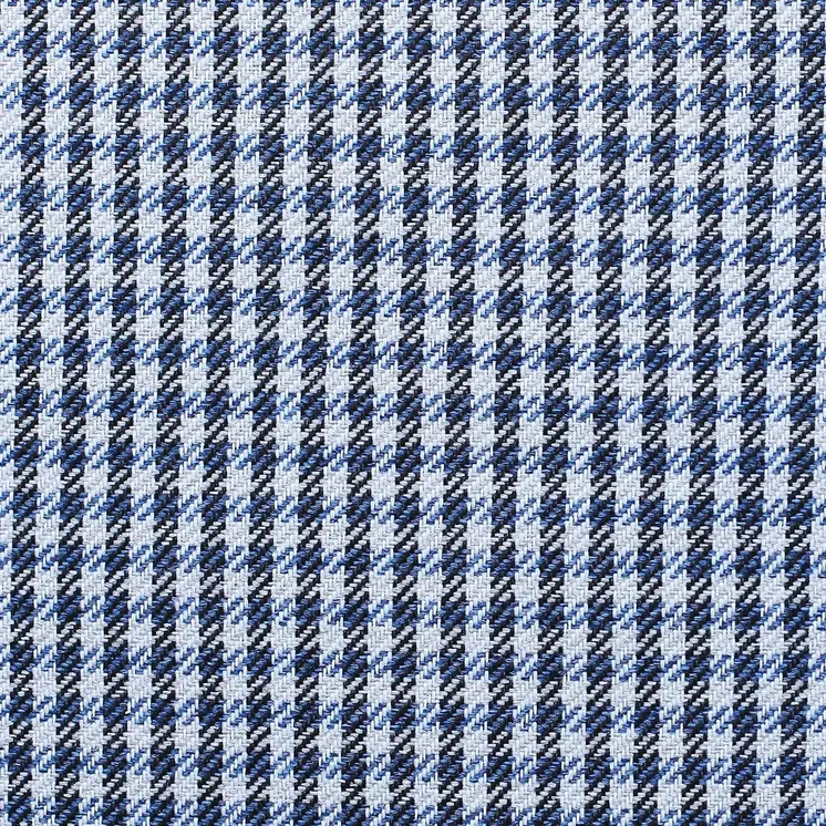 Set Of 2 Blue Houndstooth Pillow Covers