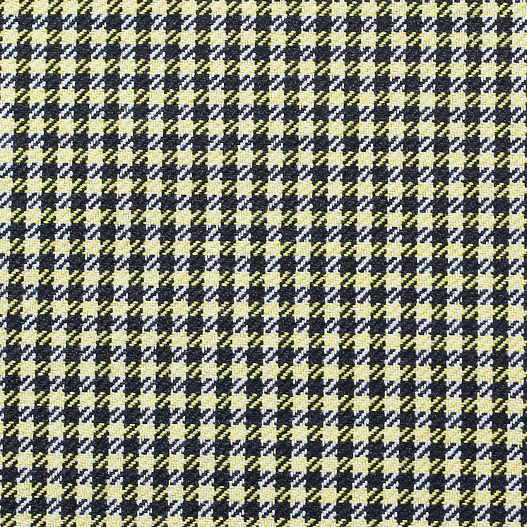 Set Of 2 Yellow Mid Houndstooth Lumbar Pillow Covers