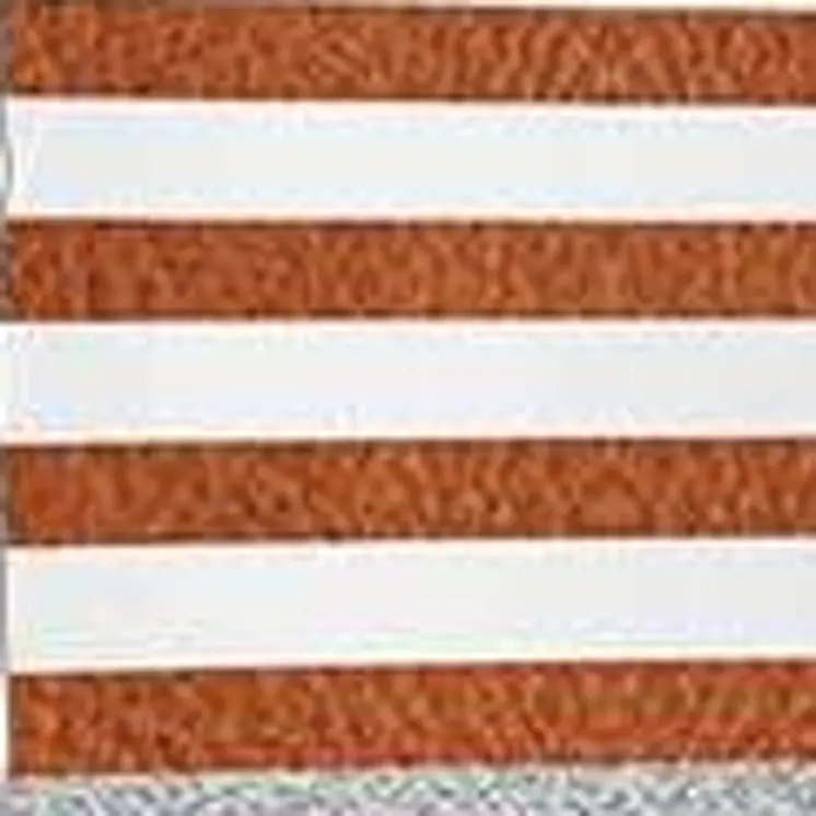 Set Of 2 Orange And Ivory Striped Pillow Covers