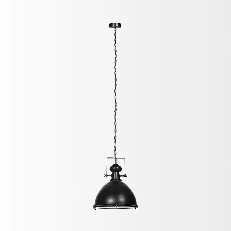 Industrial Black Metal Hanging Pendant Light