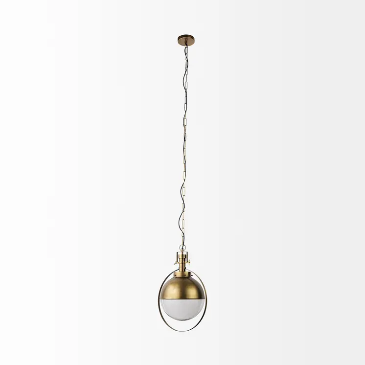 Gold Metal Sphere Pendant Hanging Light