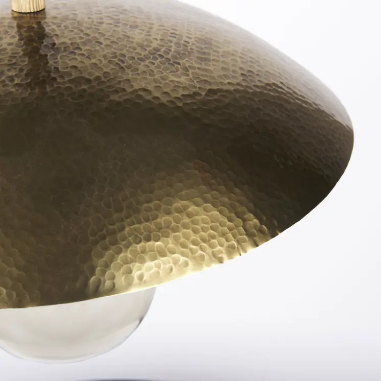 Hammered Gold Metal Hanging Pendant Light