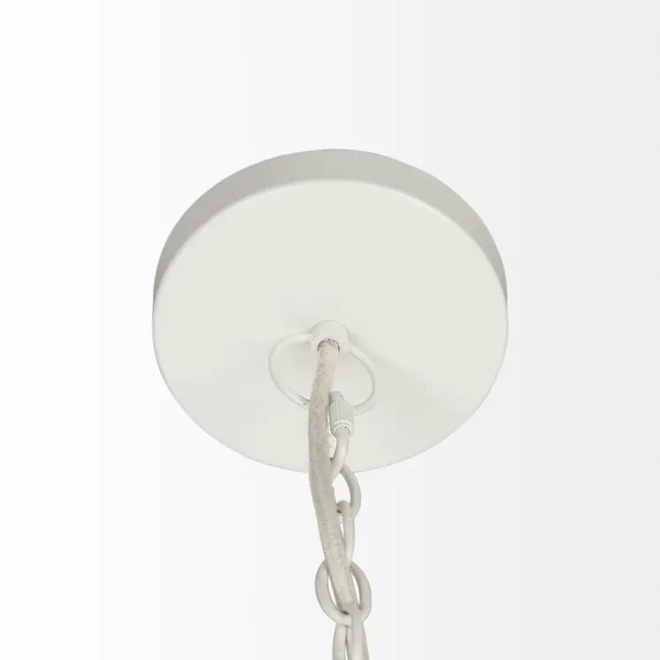 Whitewash Beaded Hanging Chandelier