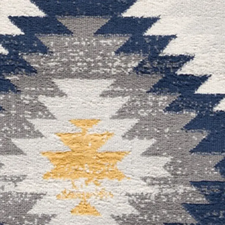 8' X 10' Blue Ikat Kilim Area Rug
