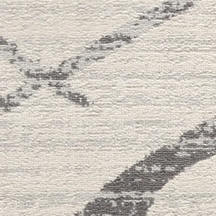 6' X 9' Gray and Ivory Geometric Area Rug