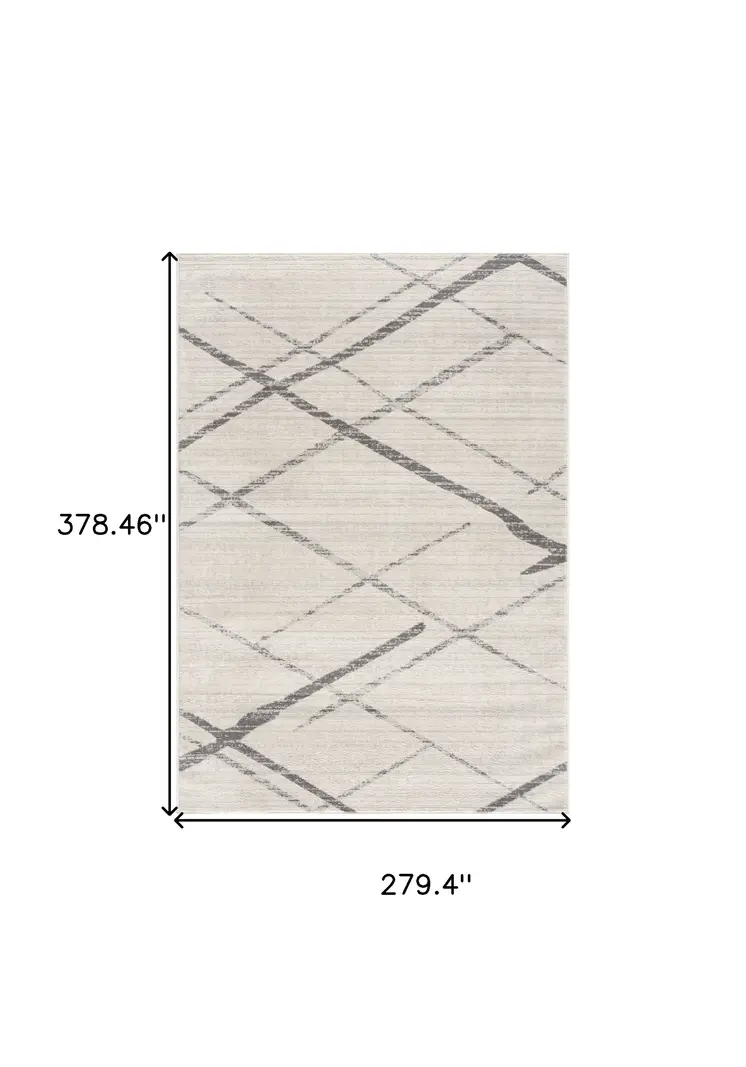 9' X 13' Gray Modern Abstract Pattern Area Rug