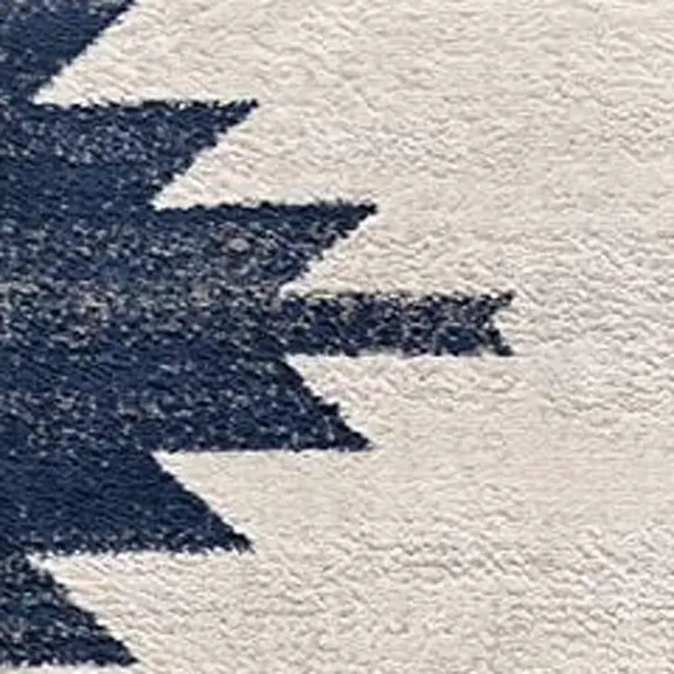 2' X 4' Blue and Ivory Southwestern Area Rug