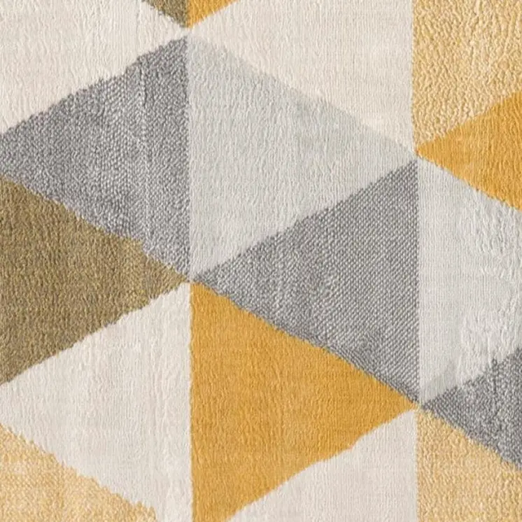 8' X 10' Yellow and Ivory Geometric Area Rug