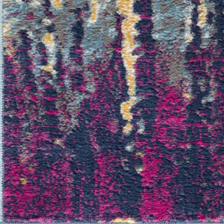 6' X 9' Gray and Purple Abstract Area Rug