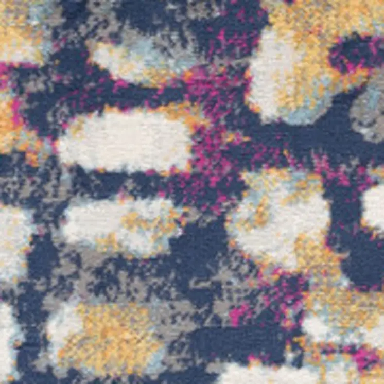 8' X 10' Blue and Ivory Abstract Area Rug