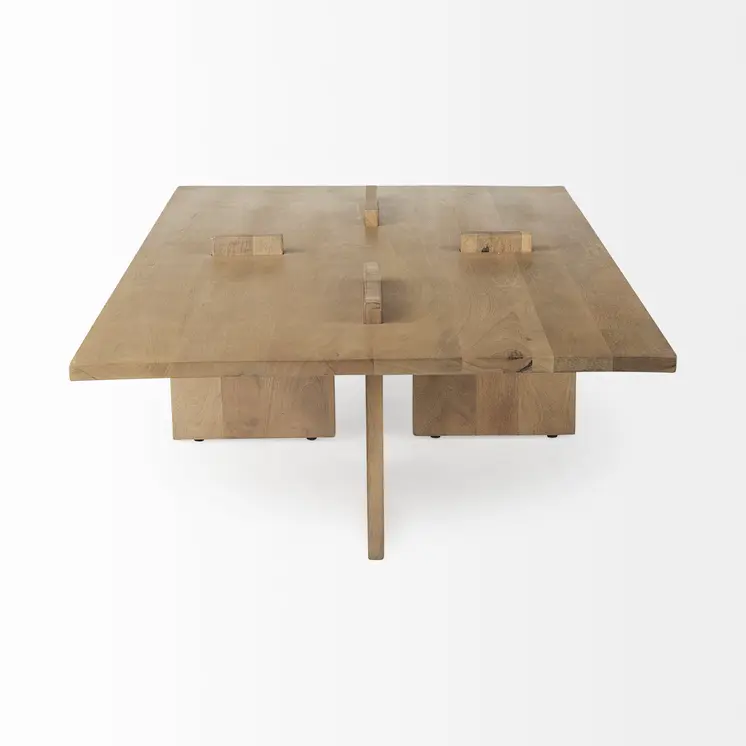 34" Natural Wood Coffee Table