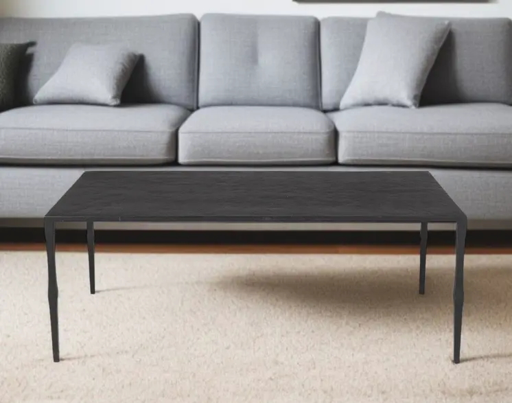 22" Black Iron Coffee Table
