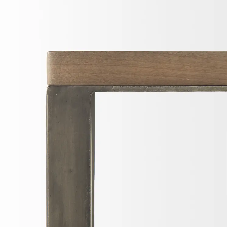 26" Brown Solid and Manufactured Wood Square End Table
