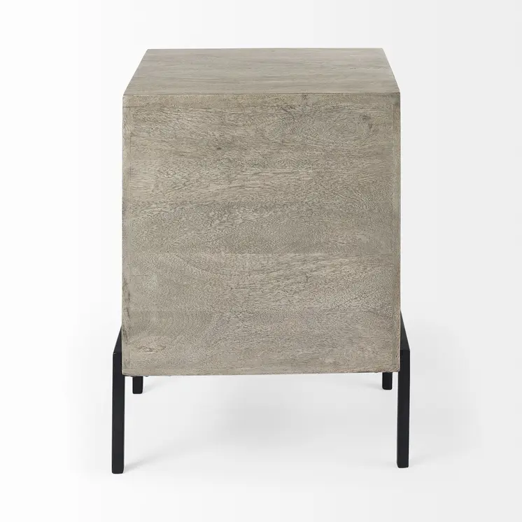 24" Brown Solid Wood Square End Table
