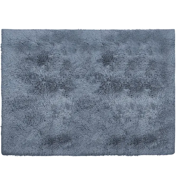 4' X 5' Gray Shag Power Loom Non Skid Area Rug