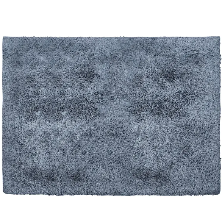 4' X 5' Gray Shag Power Loom Non Skid Area Rug