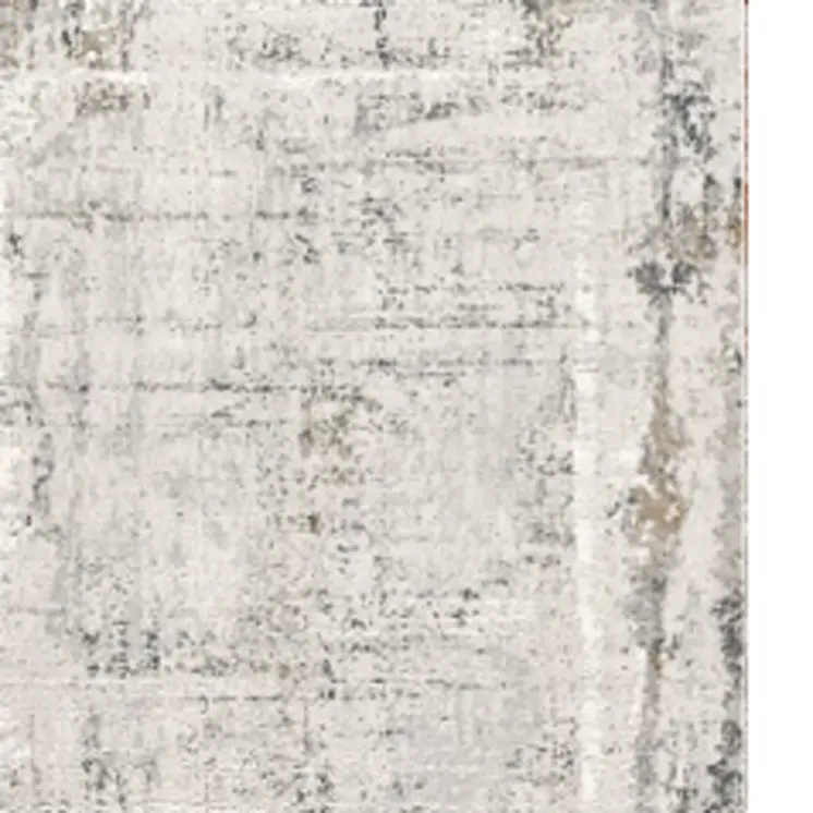 4' X 6' Gray and Ivory Abstract Power Loom Area Rug