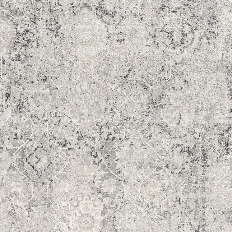 5' X 7' Gray and Ivory Abstract Area Rug