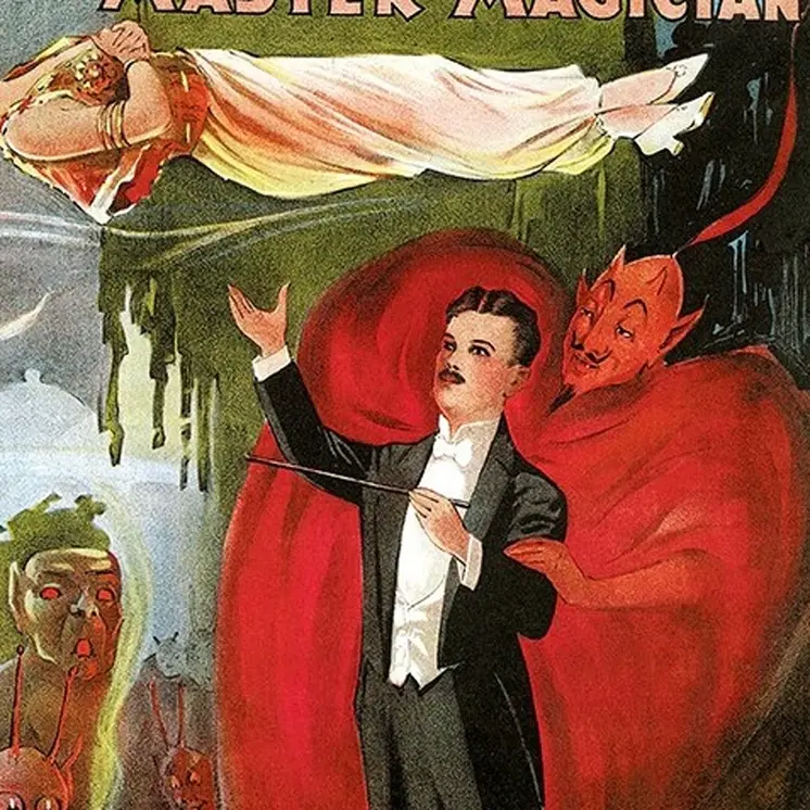 Vintage 1895 Blackstone Magic Unframed Print Wall Art
