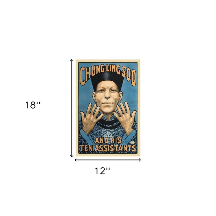 Chung Ling Soo Vintage Magic Unframed Print Wall Art