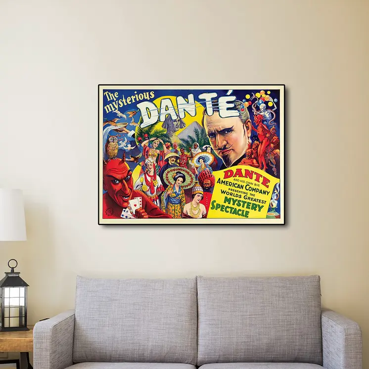 The Mysterious Dante Vintage Magic Unframed Print Wall Art