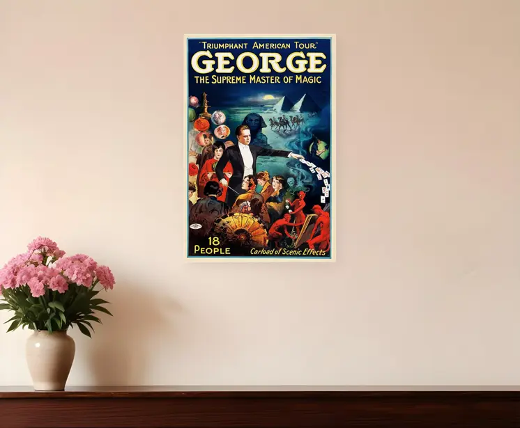 George The Supreme Master Vintage Magic Unframed Print Wall Art