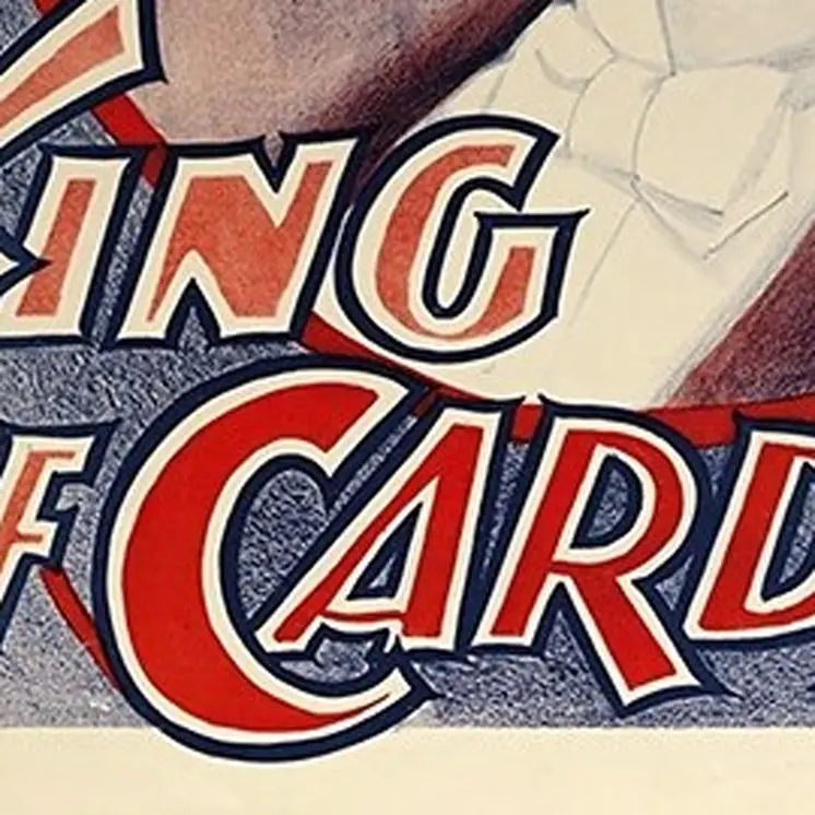 20" X 16" Houdini King Of Cards Vintage Magic Poster Wall Art