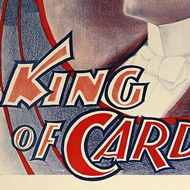 20" X 16" Houdini King Of Cards Vintage Magic Poster Wall Art
