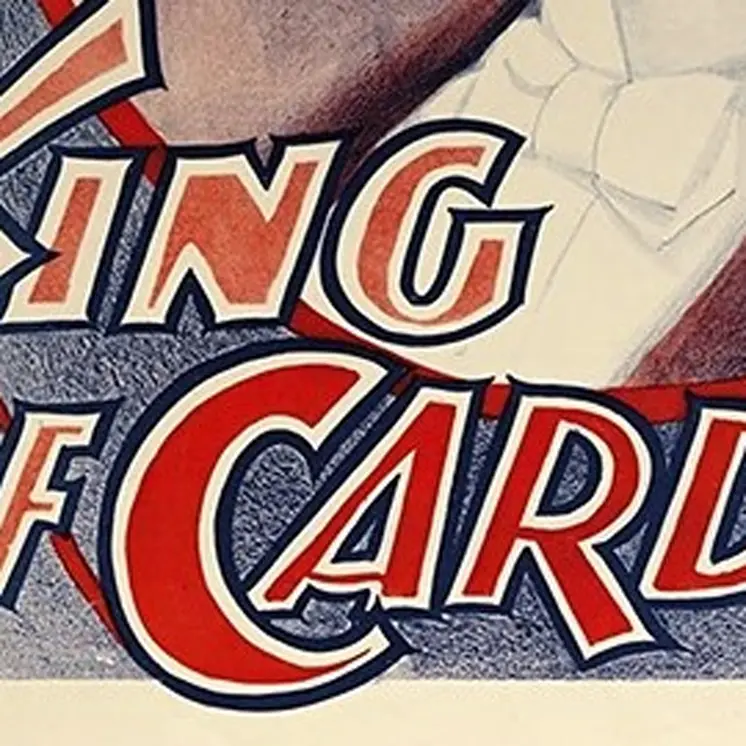 8.5" X 11" Houdini King Of Cards Vintage Magic Poster Wall Art