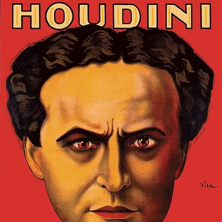 18" X 24" Houdini Master Of Mystery Vintage Magic Poster Wall Art