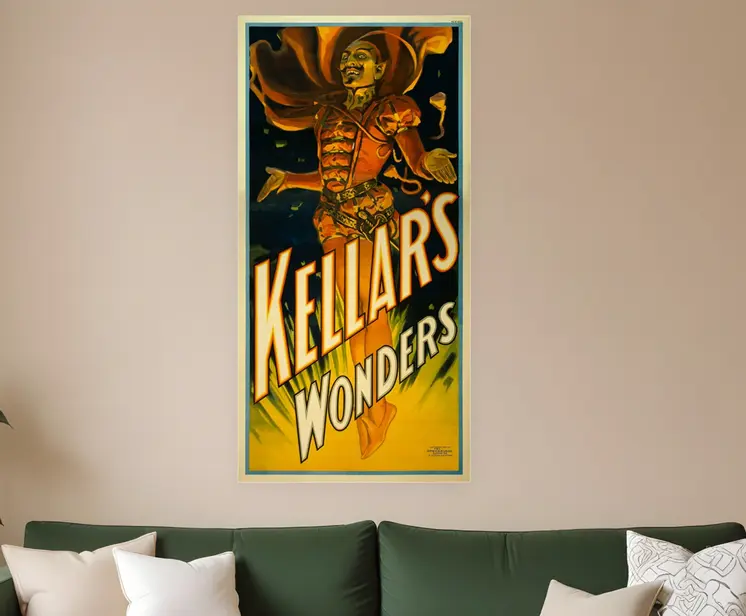 36" X 72" Keller's Wonders Vintage Magic Poster Wall Art