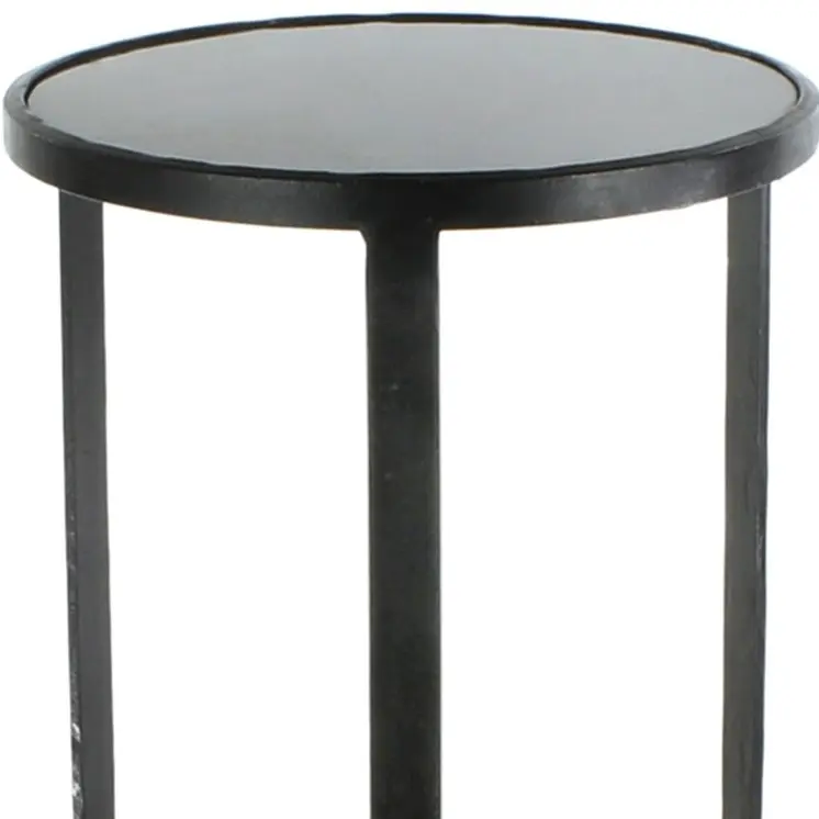 24" Black Iron Square End Table