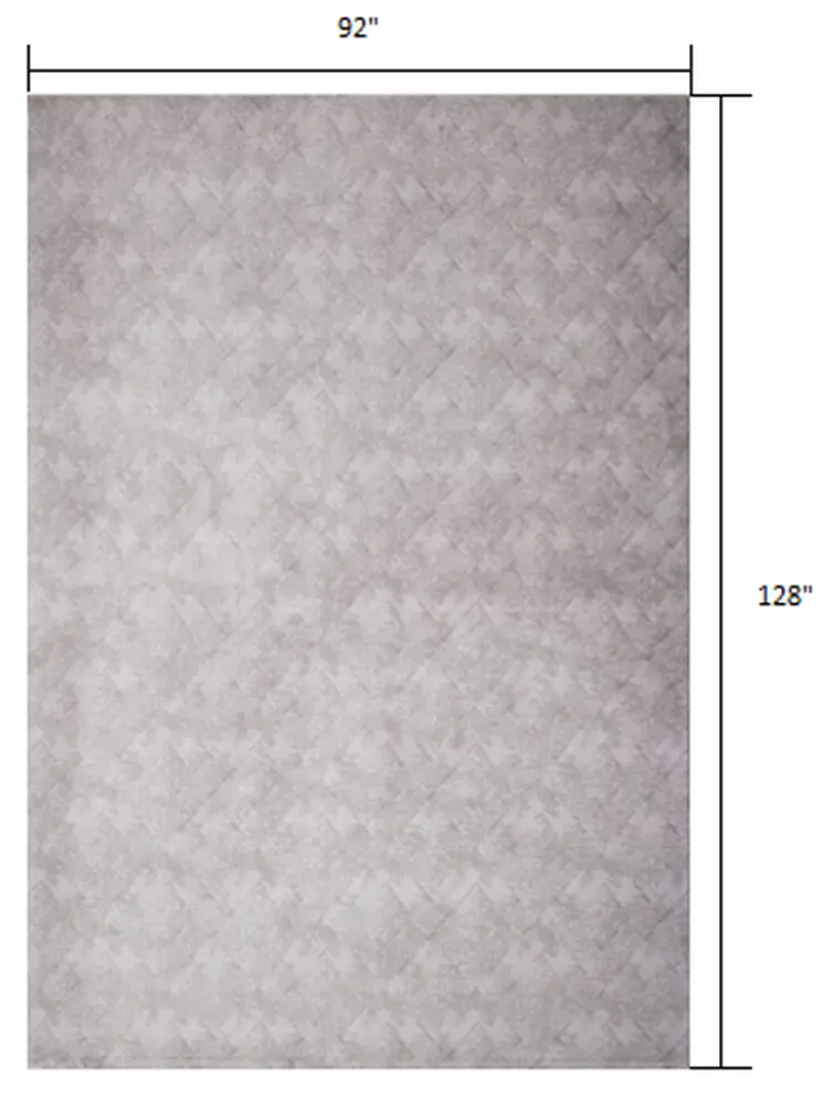 8' X 11' Gray Distressed Diamonds Area Rug
